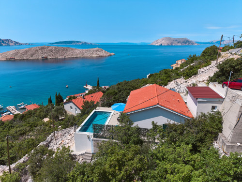 Villa House Vissum with pool&sea view